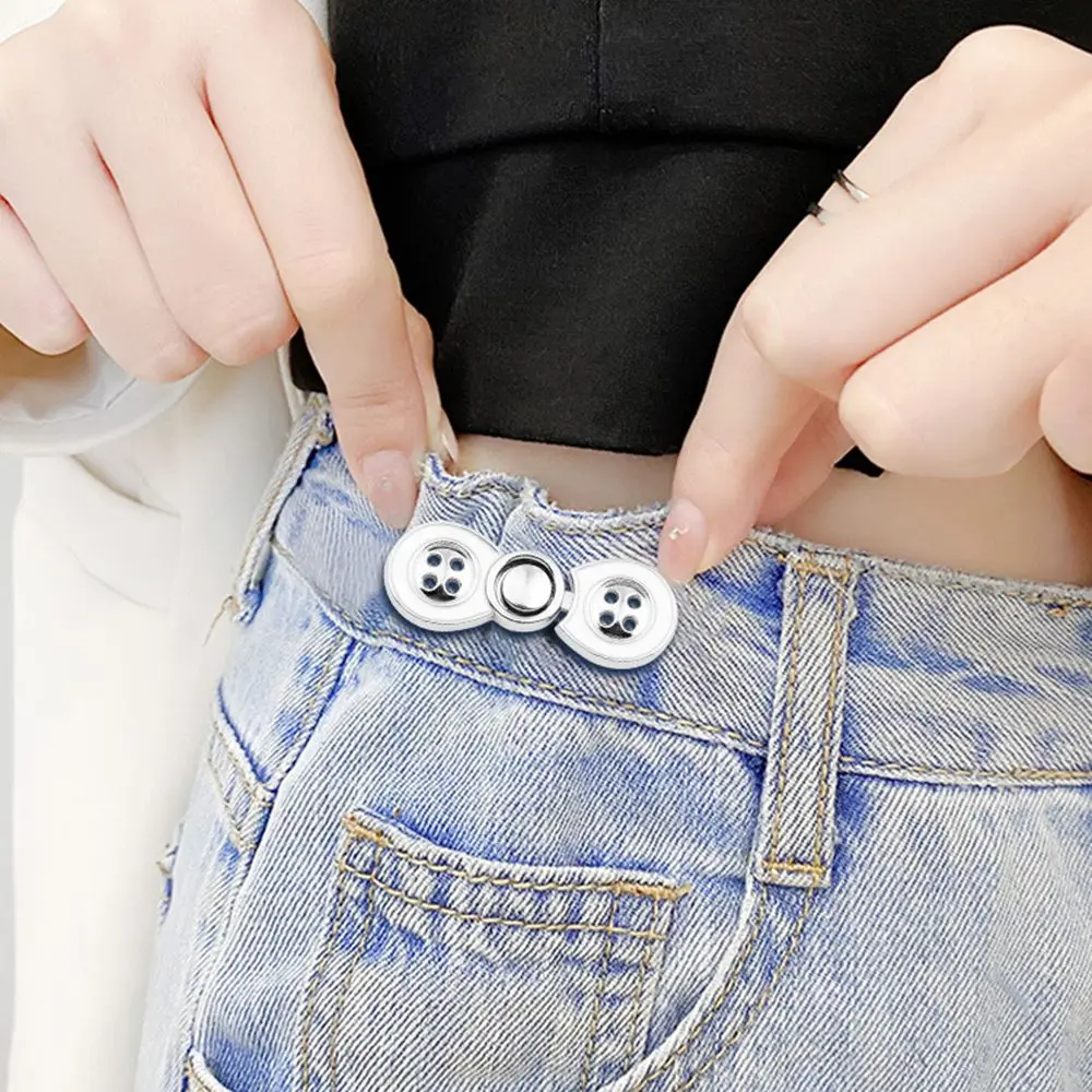 Cartoon Geometry Flower Fashion Jewelry Gift Tightening Waistband Pin Women Brooch Anti-Exposure Brooch Jeans Accessories