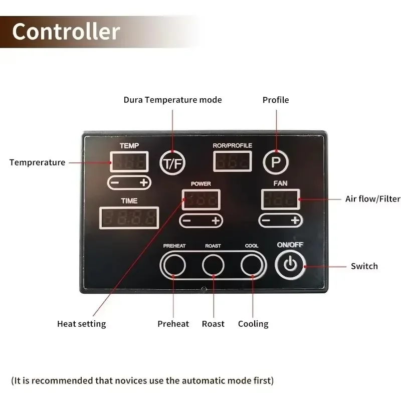 500g Automatic Coffee Roaster Machine for Home Use with Smoke Filter and Chaff Collector, Home Appliances
