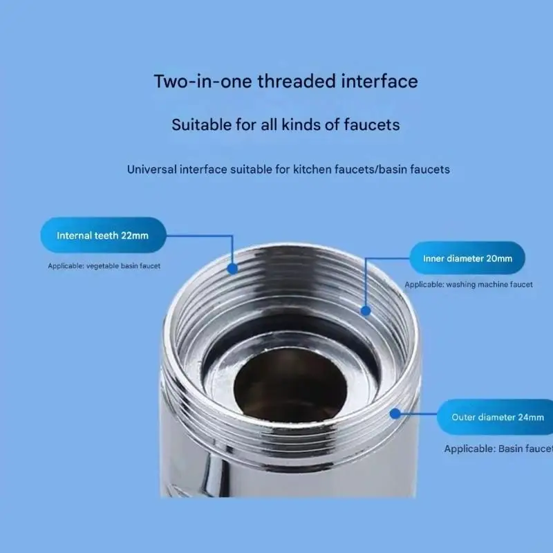 

Flexible U Faucet Head Leakproof Quickly Installation Stainless Steel