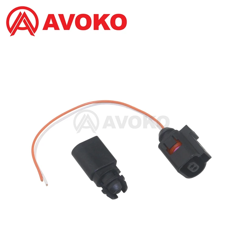 Ambient Outside Air Temperature Sensor With Electrical Harness 2 Pin Connector Plug 8Z0820535 For VW Volkswagen AUDI SEAT SKODA