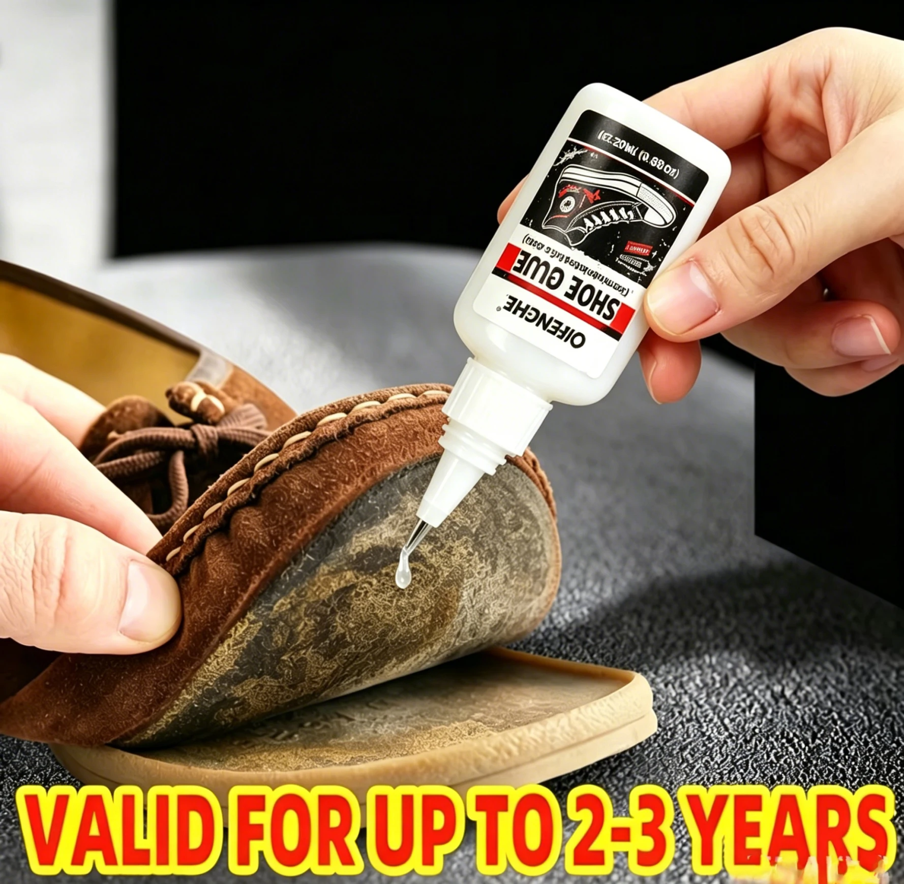 QIFENGHE Diamond Bond Shoe Glue 20ML Strong Flexible Adhesive For Sneakers Leather Canvas Rubber Sole Repair Multi Material Shoe view 2