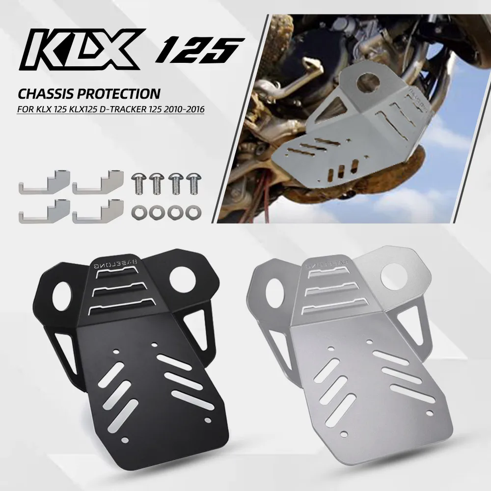 For Kawasaki KLX 125 KLX125 D-TRACKER 125 2010-2016 KLX150BF Motorcycle Engine Protection Guard Skid Plate Belly Pan Protector