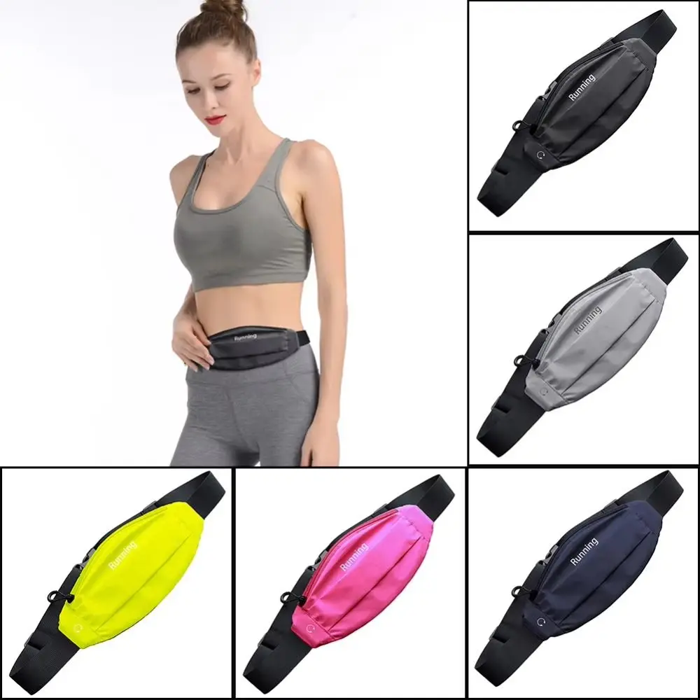 

7 Inch Reflective Running Bag Close Fitting Elastic Sports Waist Bag Large Capacity Portable Mobile Phone Bag Night Sports