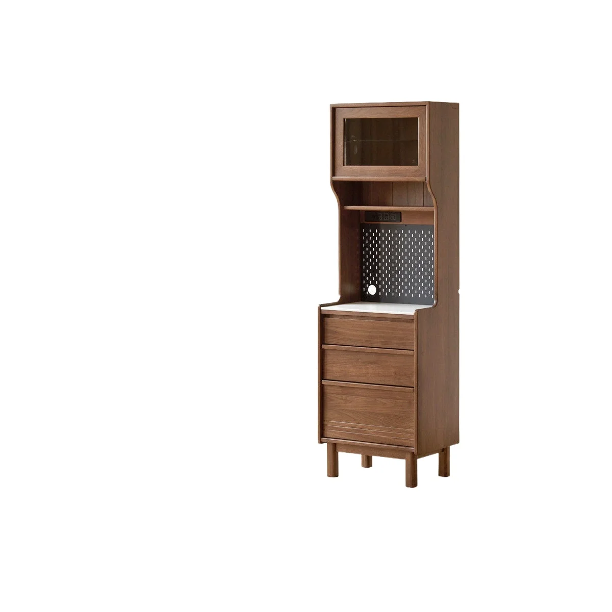 LMM solid wood dining side cabinet small apartment with narrow side against the wall integrated storage cabinet