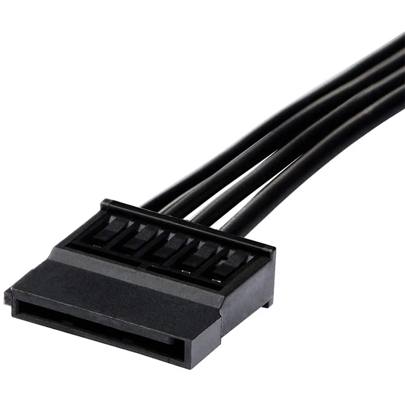 Molex IDE-Cable adaptador convertidor de corriente SATA, 4 pines, macho a 15 pines hembra, disco duro HDD SSD, Cable de extensión de alimentación, paquete de 6