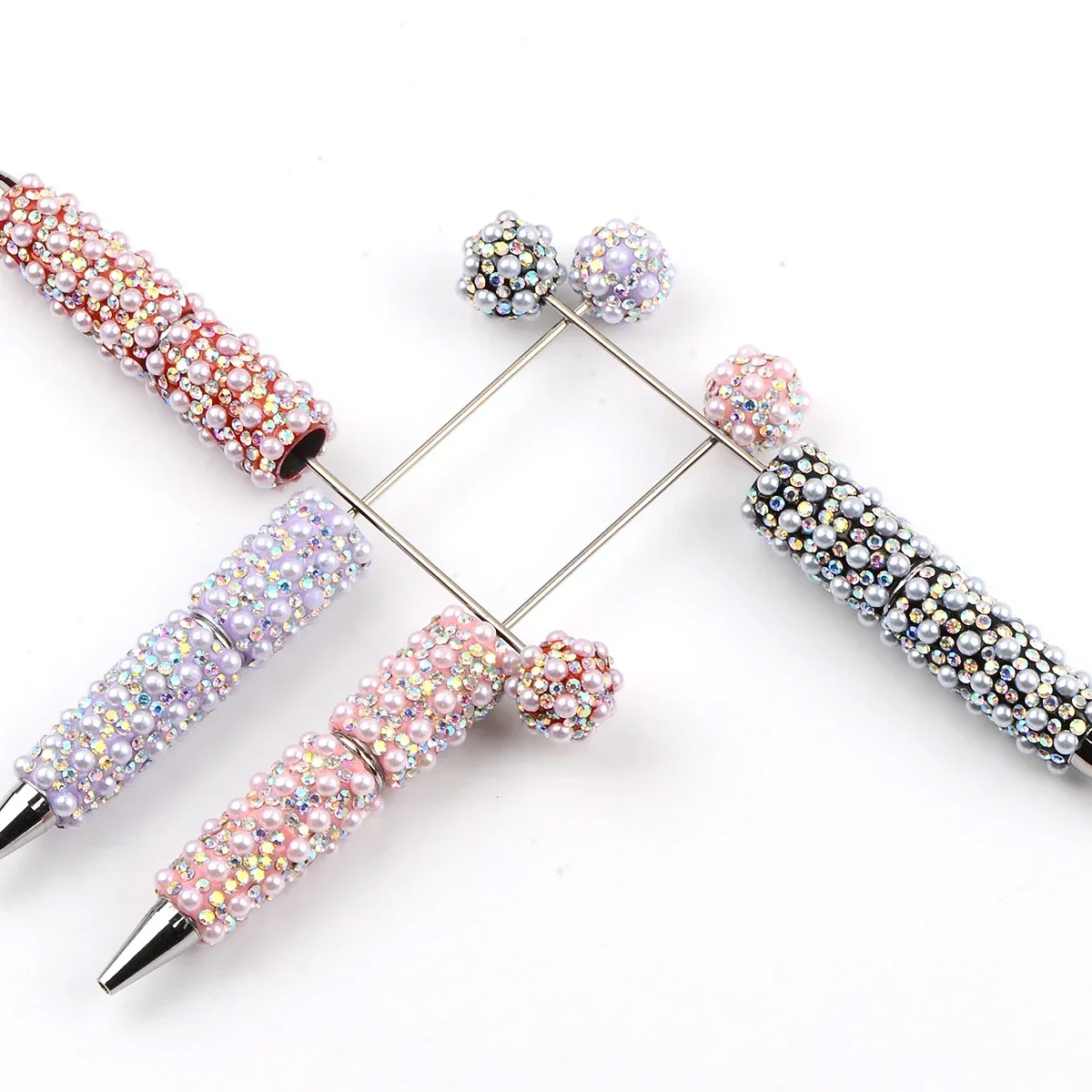 2pcs 6-color Romantic ABS imitation pearl hand-paint bead pen for DIY charm Gift making supplies Jewelry for Relative and friend