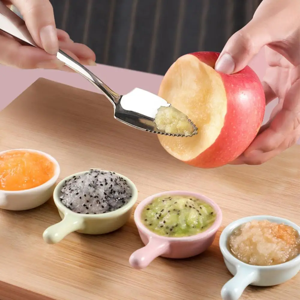 Home Kitchen Scraping Stainless Steel Multifunctional Baby Food Processer Grapefruit Spoon Fruit Puree Tool Kiwi Scoop