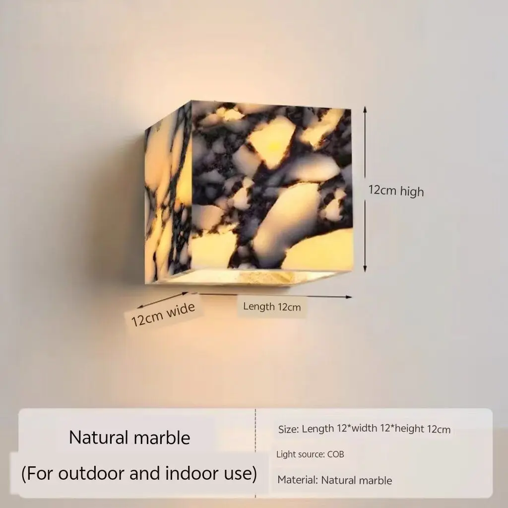 

Indoor and outdoor universal wall lamps, marble creative wall lamps, cross border modern and simple corridor lamps