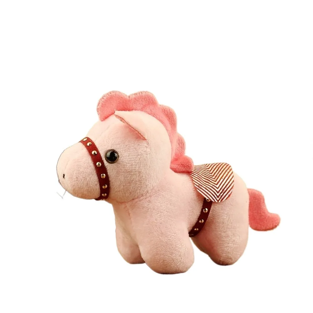 

Creative Cartoon Pony Pendant Mascot Steed Stuffed Animal Keyring Backpack Pendant Fluffy Zodiac Pony Figurine Birthday Gift