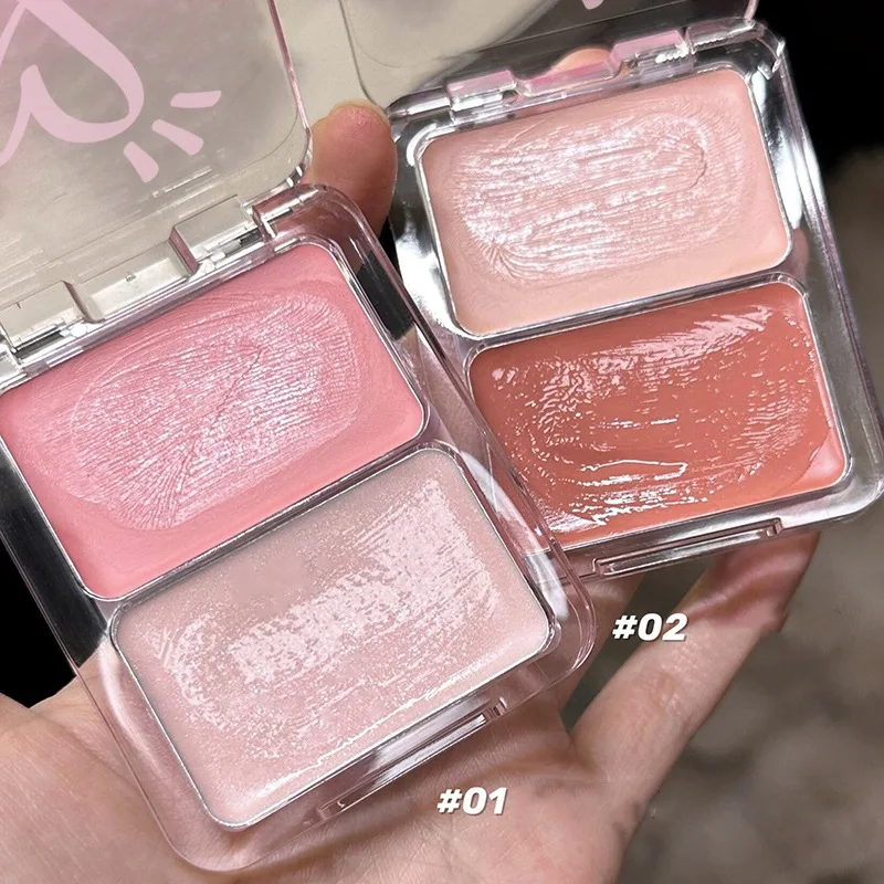 كريم الخوخ الخفيف أحمر الخدود المائي الحليب الوردي كريم طبيعي لون الخد سطع مقاوم للماء الكنتوري لوحة أحمر الخدود البرتقالية ماكياج الوجه #4