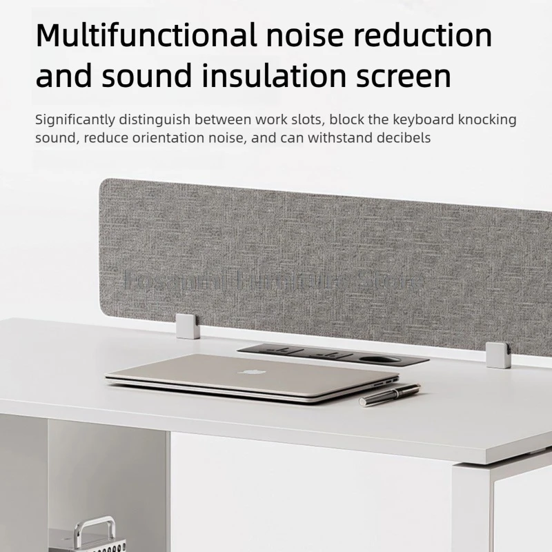 Simple Desks Swivel Chairs Sets Modern Office Desk and Chair Set Furniture Wide Table with Storage Cabinet and Combination Lock