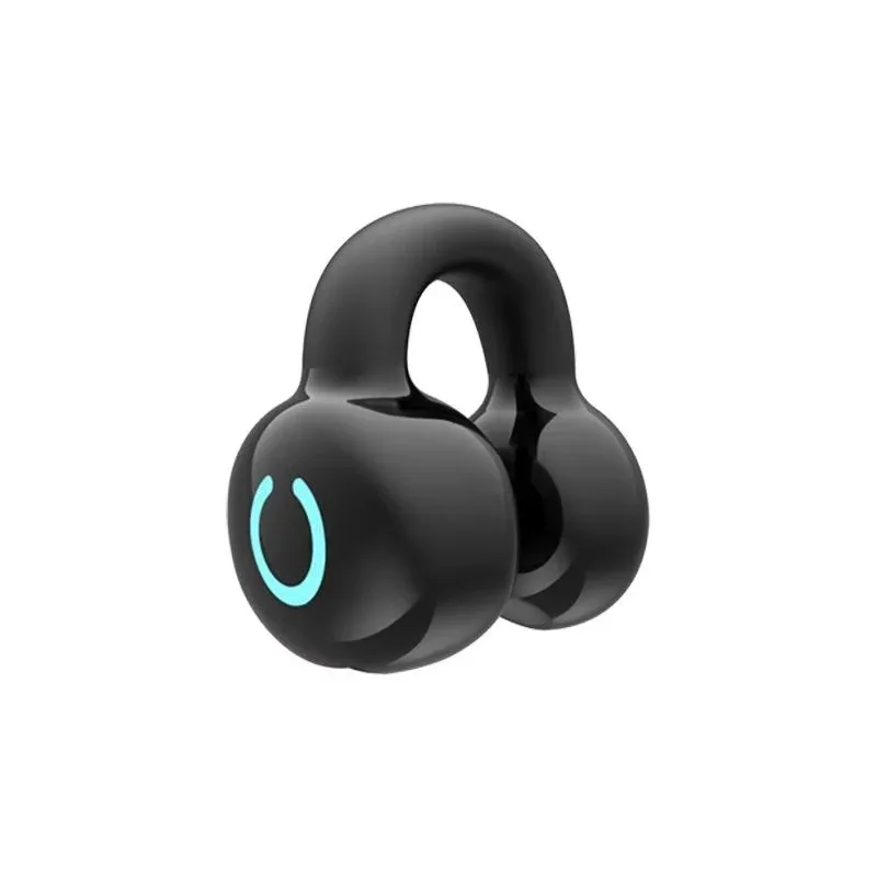 Fone de Ouvido Bluetooth 5.3 Individual com Clip de Orelha, Headset TWS Sem Fio, Fone de Ouvido HiFi Estéreo com Cancelamento de Ruído para Música