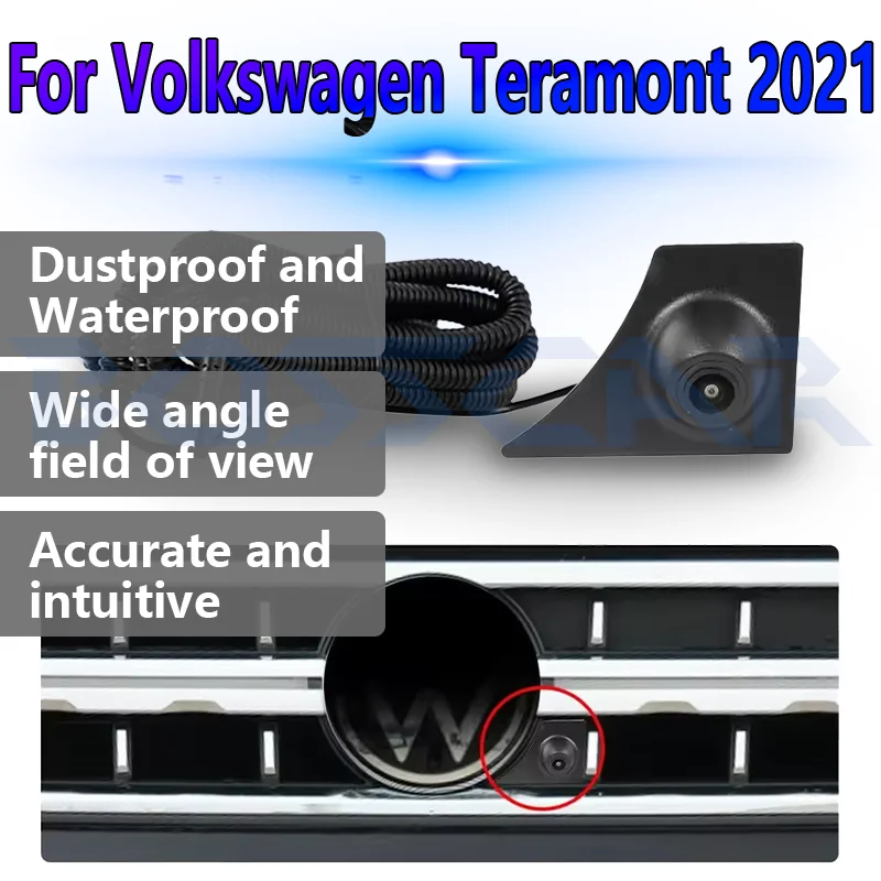 

For Volkswagen Teramont 2021 Car Front View Camera AHD 150° Fisheye Lens Waterproof 1080P Night Vision Color Parking Monitoring