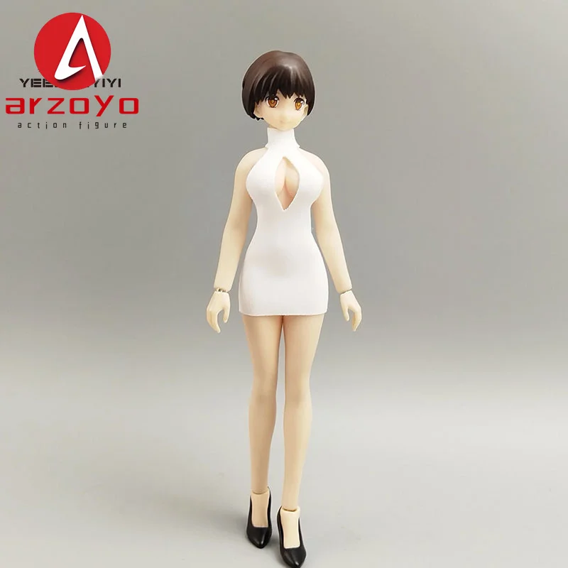 Strój kąpielowy jednoczęściowy z odkrytymi piersiami w skali 1/12, z wysokim dekoltem i odkrytymi plecami, pasujący do 6-calowych lalek BJD, figurki żołnierki.