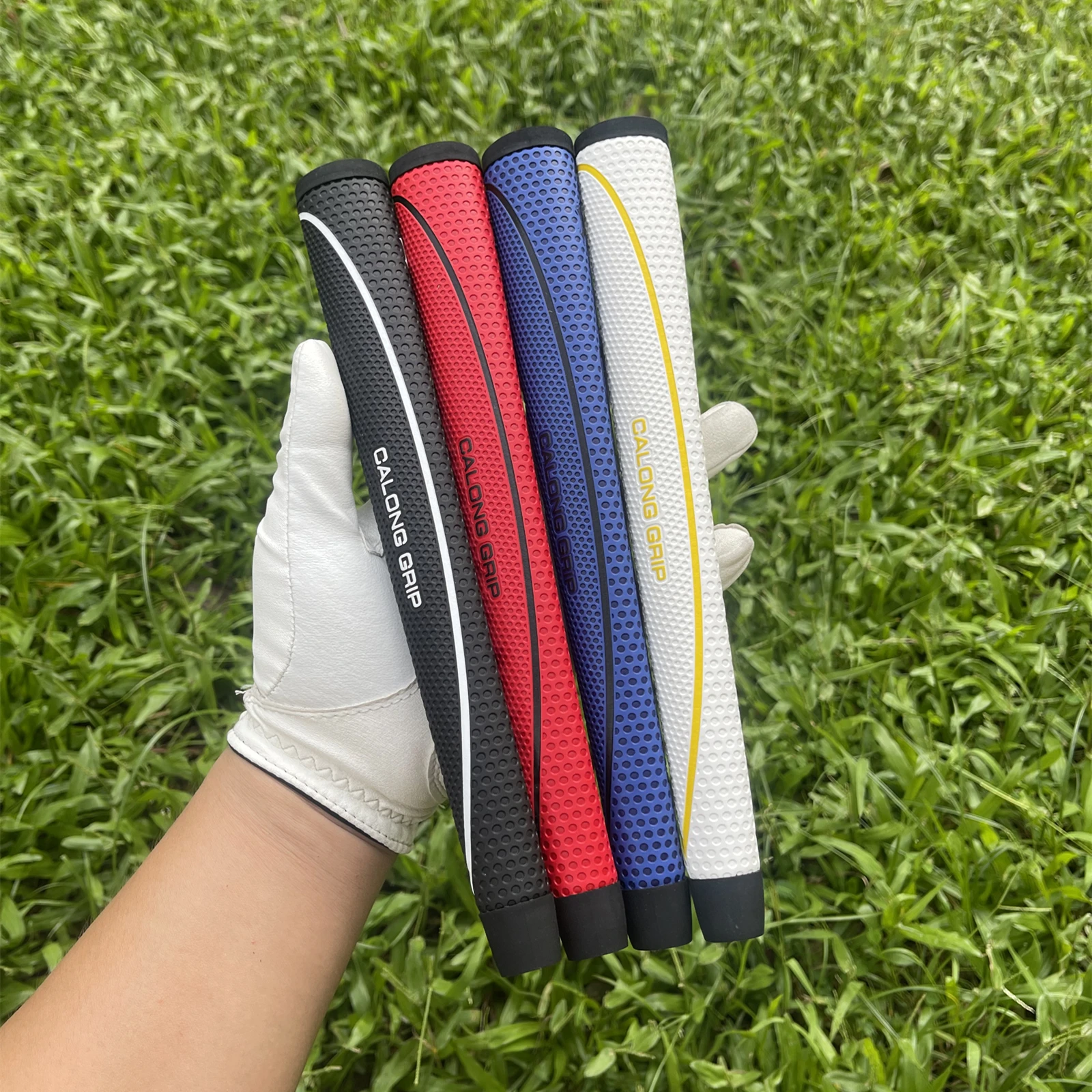 Putter de Golf con agarre PU, tecnología de alta tracción, rojo, azul, negro y blanco, mejora la retroalimentación y el agarre del palo de Golf,