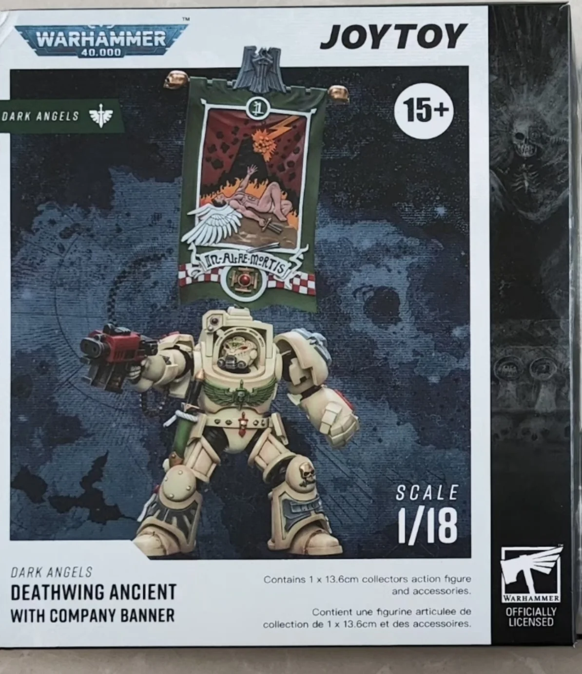 

【JOYTOY】Warhammer 40K Dark Angels Deathwing Ancient with Company Banner 1/18 Фигурки Игрушки