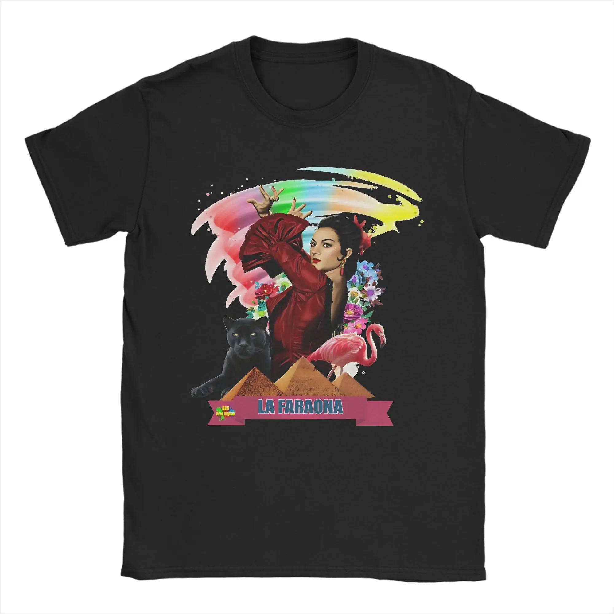 Priting Lola Flores Singer Legend T-Shirt Men O-neck Short Sleeve Top Tee  Cotton Summer Clothes