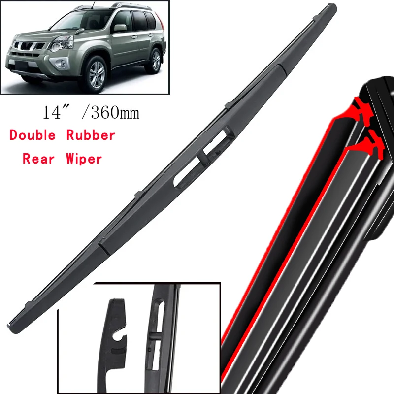 

Car Wiper 14" Rear Wiper Blade For Nissan X-Trail T31 2007 - 2012 Windshield Windscreen Clean Tailgate Window Car Rain Brush