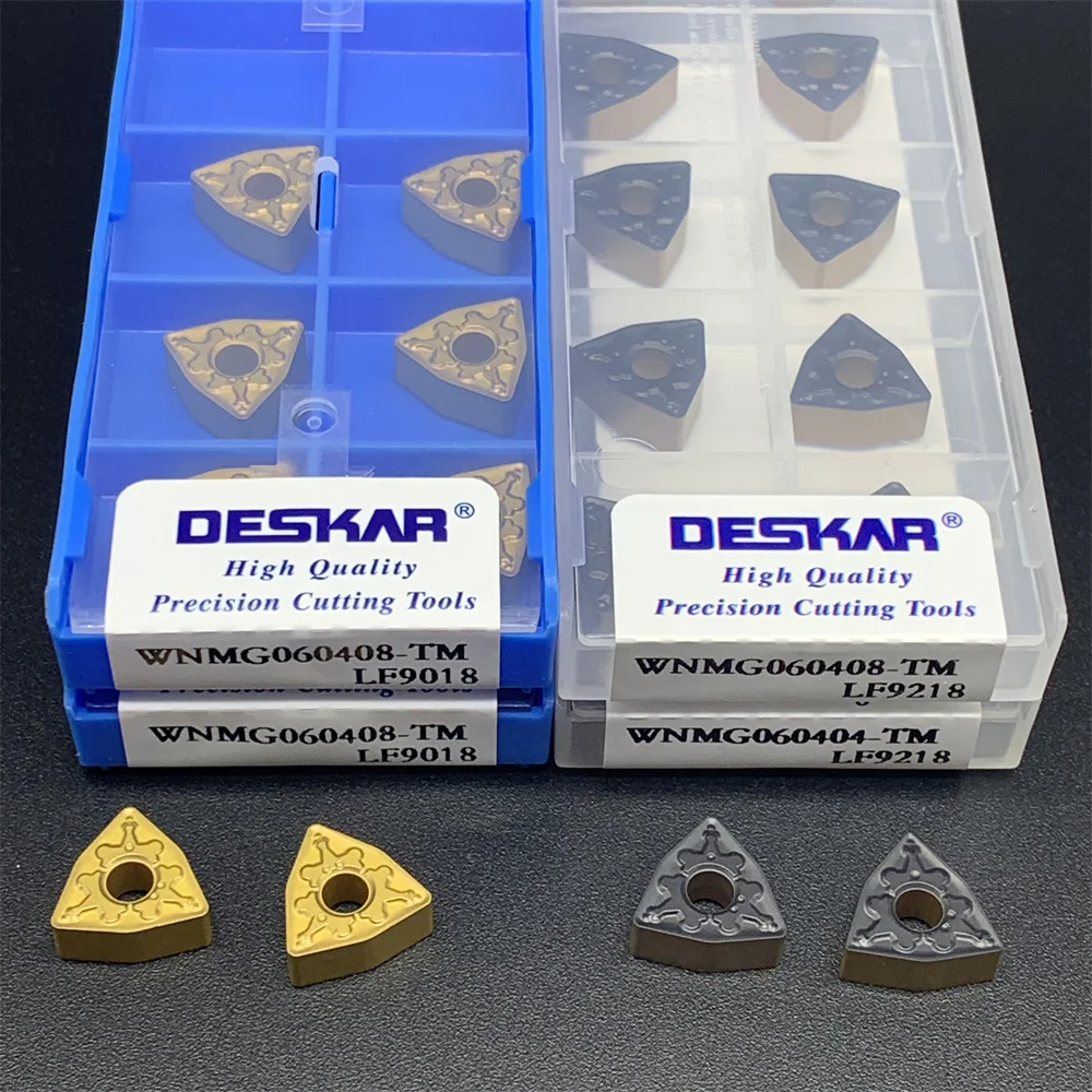 DESKAR 100% Original WNMG060404 WNMG060408 TM LF9018 CNC Lathe Cutter Tool Carbide Insert For Steel WNMG060408-TM LF9218