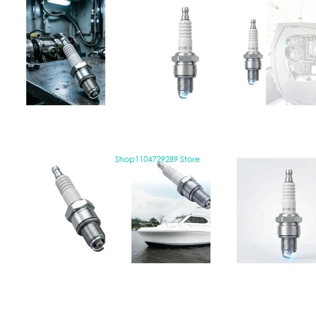 D8KE Motor B7HS-10 Marine Engine Replacement Part, 14 mm Thread, 12.7 mm Reach, 20.8 mm Wrench Size, 1.0 mm Electrode Spacing, 1