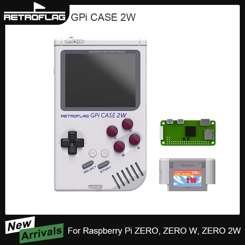 Задний флаг GPi чехол 2W Raspberry Pi чехол GCase с функцией Turbo, ЖК-экран 3,0 дюйма для Raspberry Pi Zero / Zero W / Zero 2W