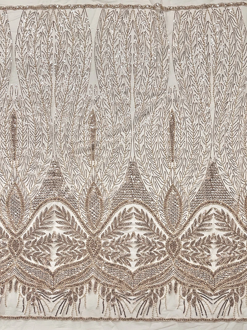 

Tissu africain en dentelle perlée fait à la main, haut de gamme, paillettes françaises brodées, mode femme, robe de soirée, cout