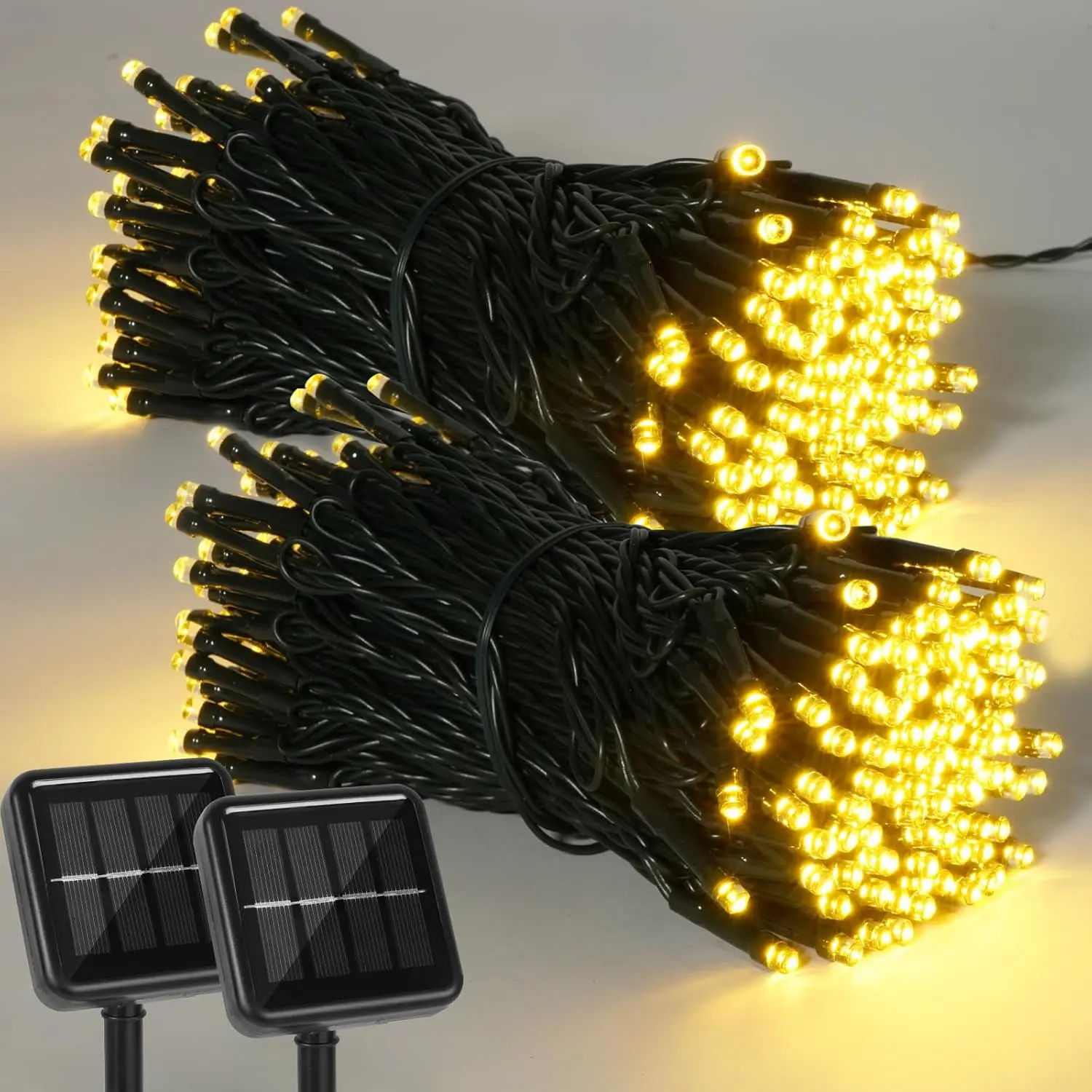 

2 PCS Solar Light Strings with 8 Modes of Outdoor Waterproofing Suitable for Holiday Courtyards Gardens Trees Weddings Parties