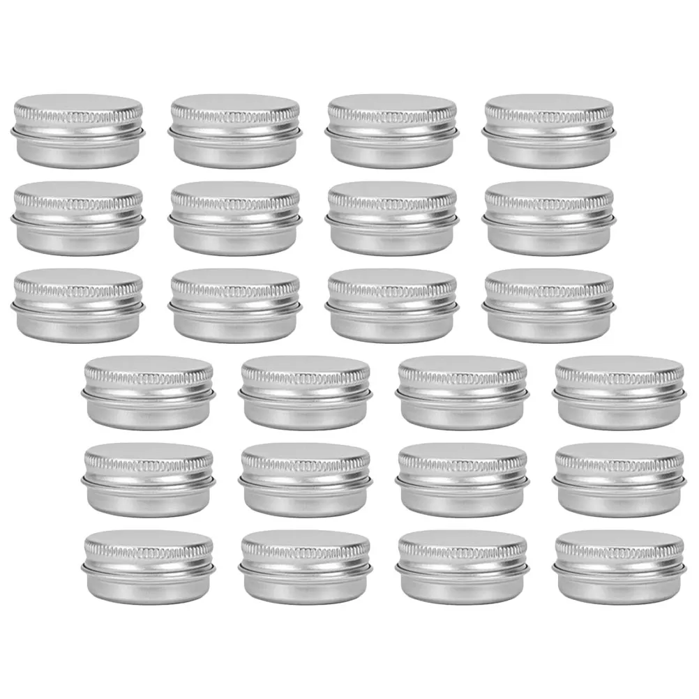

24 Pcs Aluminum Tin Containers Lightweight Mini Metal Boxes for Travel Camping Storage Empty Tins Gifts Accessories