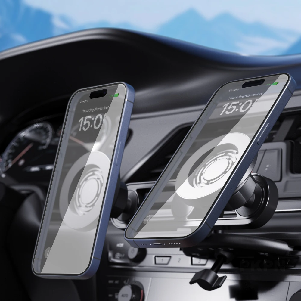 

Новая модель, универсальный автомобильный держатель для телефона, слот для компакт-дисков, магнитное двойное крепление для телефона 360° ° Поворот для iPhone 17, 16, 15, 14, Samsung xiaomi