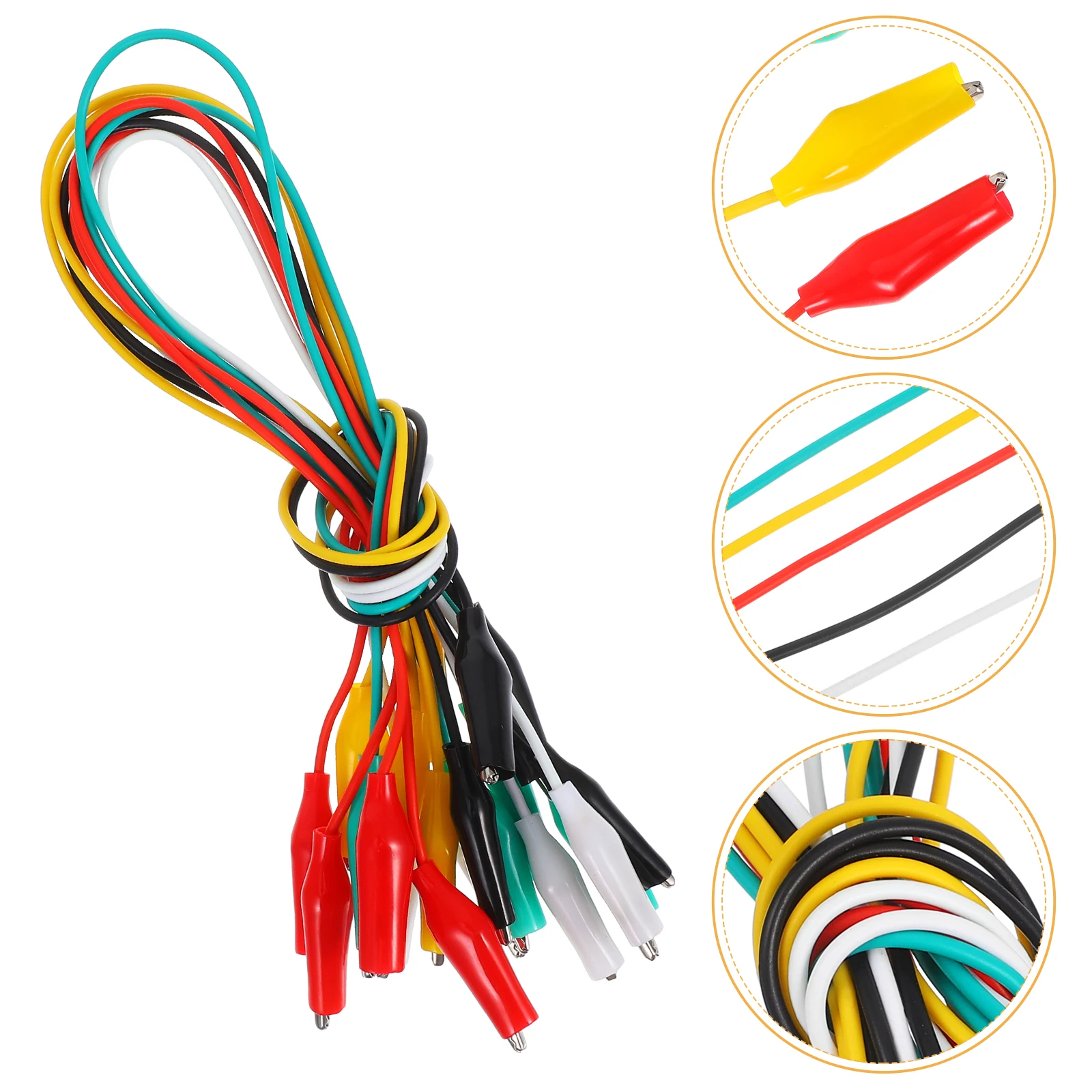 

10pcs Dual Head Alligator Clips Test Leads Mini Wire Tester Kit For Electronic Repairs Durable Electrical