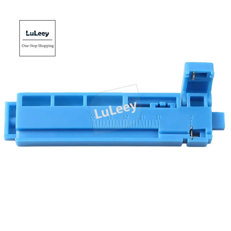 10pcsleather Cable Fixture Measuring Long Machine Fiber Cutter Aid 2in 1