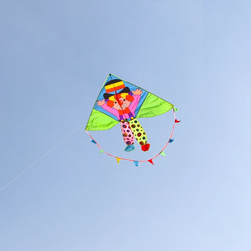 Diversão ao ar livre 1.35m palhaço pipa com 100m alça linha crianças pipa adultos pipa delta pipa voando brinquedos wei kite fábrica
