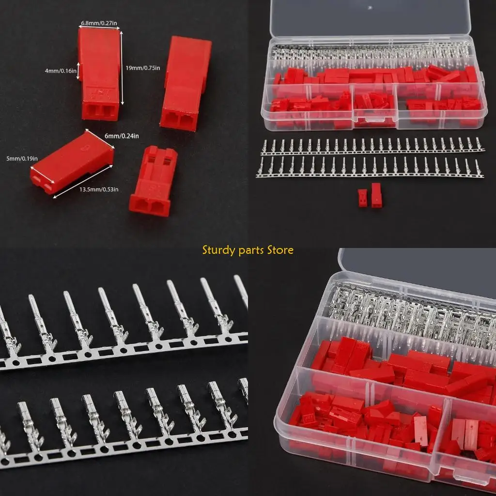 

97QC 420PCS Разъем JST, 2-контактный разъем «мама», «папа» и обжимной разъем для батареи RC