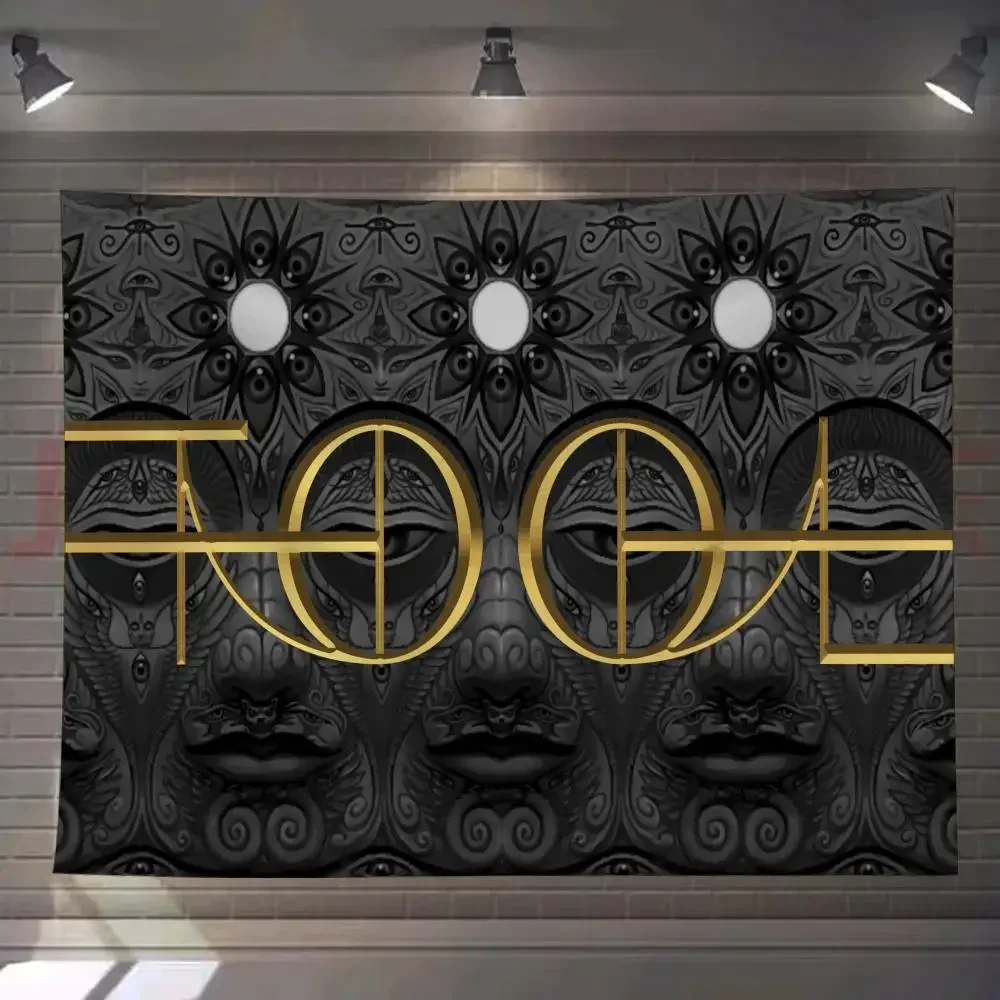 T-TOOLS Heavy Rock Band Tapestry Custom Living Bedroom Party Dormitory Interior Wall Bohemian Decoration Attached Clip