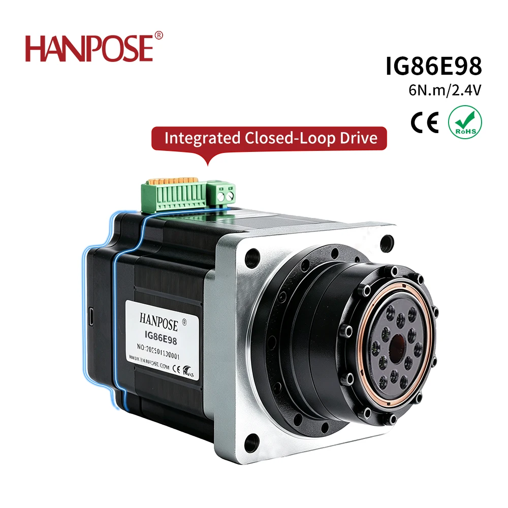 NWMA34 IG86E98 Harmonic Reducer Integrated High-Precision Geared Motor, suitable for robot joints, supports integrated closed-lo