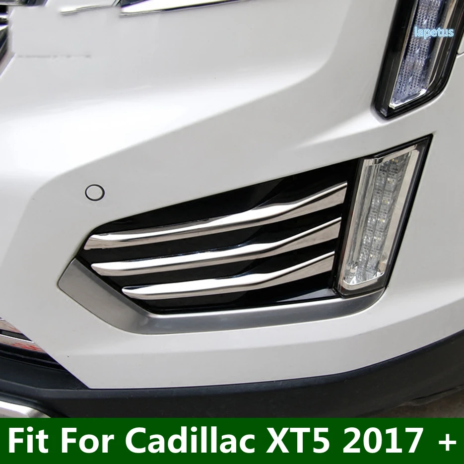 

Fit For Cadillac XT5 2016 - 2023 Front Bumper Fog Light Lamp Decor Strip Eyelid Eyebrow Cover Trim Car Accessories