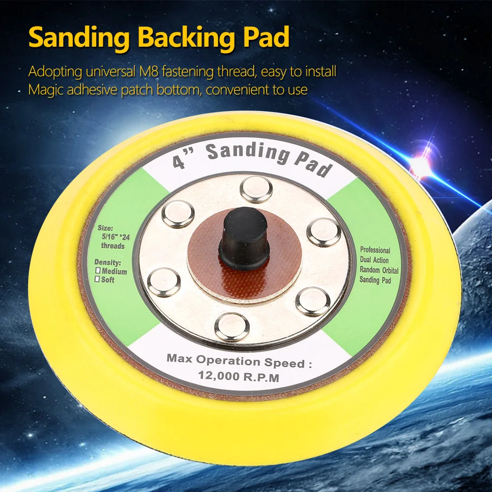 Interface Polishing Pad Hook and Loop Backing Pad 100/125mm Hook and Loop Sanding Polishing Backing Pad with M8 Thread