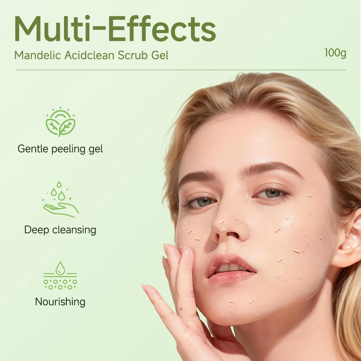 Mandelic Acid Cleansing and Exfoliating Gel Deeply Cleanses, Gently Cares for the Skin, and Removes Surface Dirt.