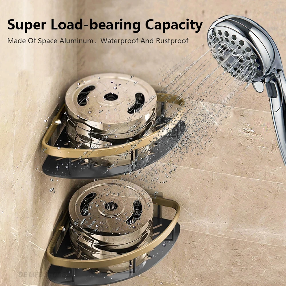 1-3 pezzi mensola angolare per bagno organizzatore per doccia senza chiodi scaffale in alluminio per montaggio a parete accessori per il bagno