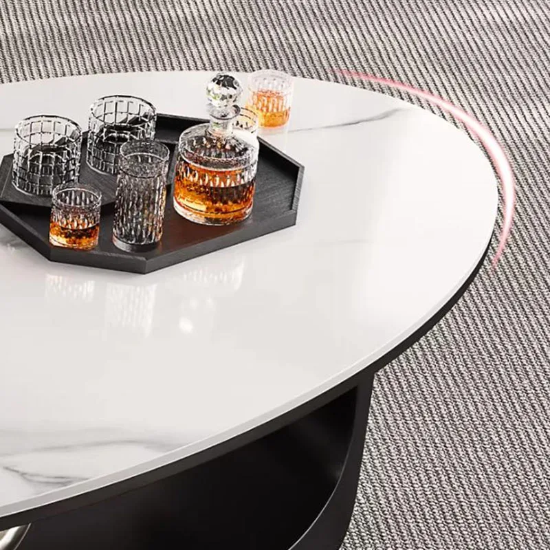 Italian Luxury Oval Coffee Table Irregular Set Modern Nordic Coffee Tables Drawers Minimalist Premium Corner Home Accessories