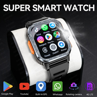 For Xiaomi IOS PGD SmartWatch 4G LTE GPS Wifi SIM Card NFC Dual Camera Rugged 64G ROM Storage Heart Rate Sports Smart Watch Men