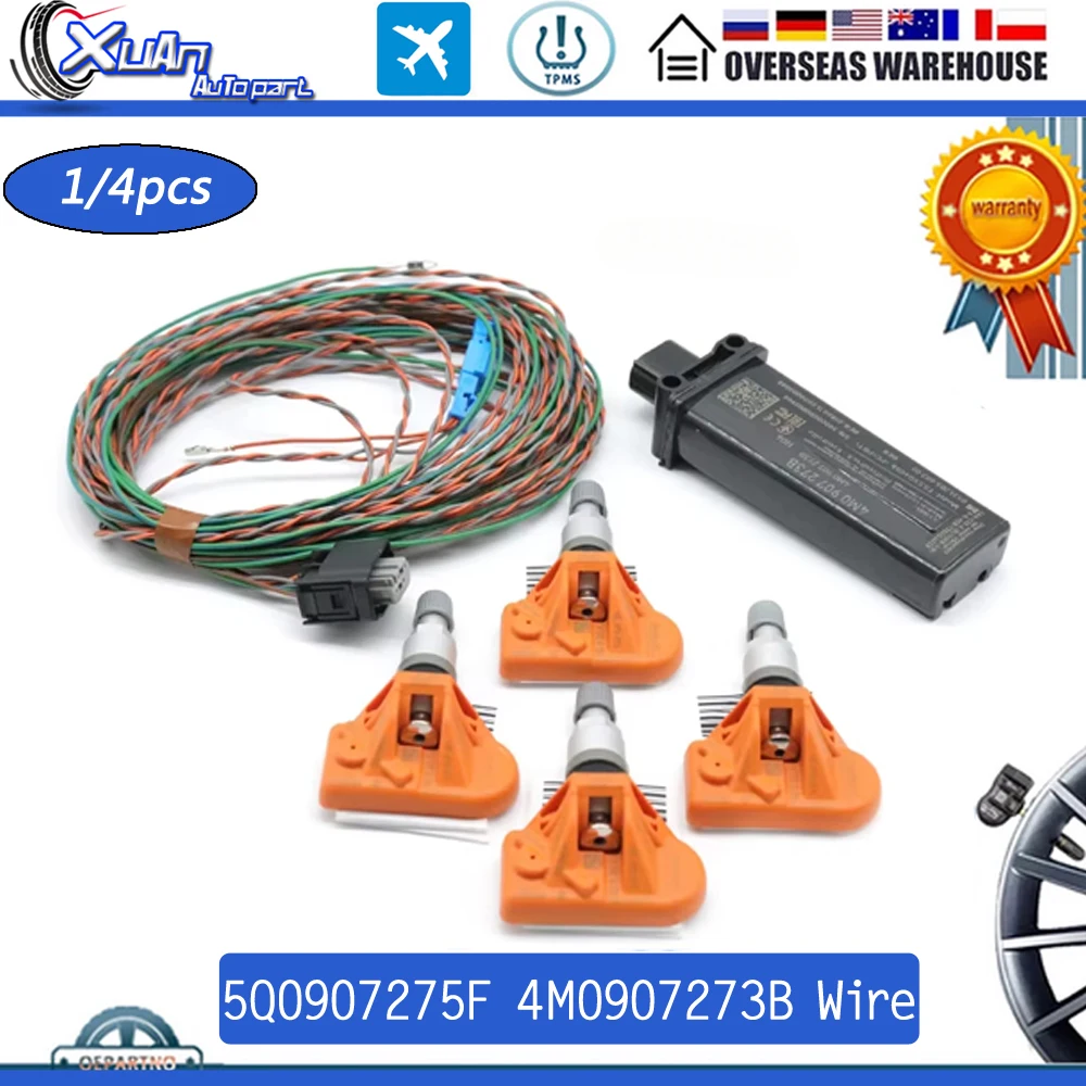 

5Q0907275F 4M0907273B Car TPMS Tire Pressure Sensor Monitoring System For Audi A3 A4 B9 Q2L Q3L A5 A6 A7 A8 Q7 Q8 Q5L 2018-