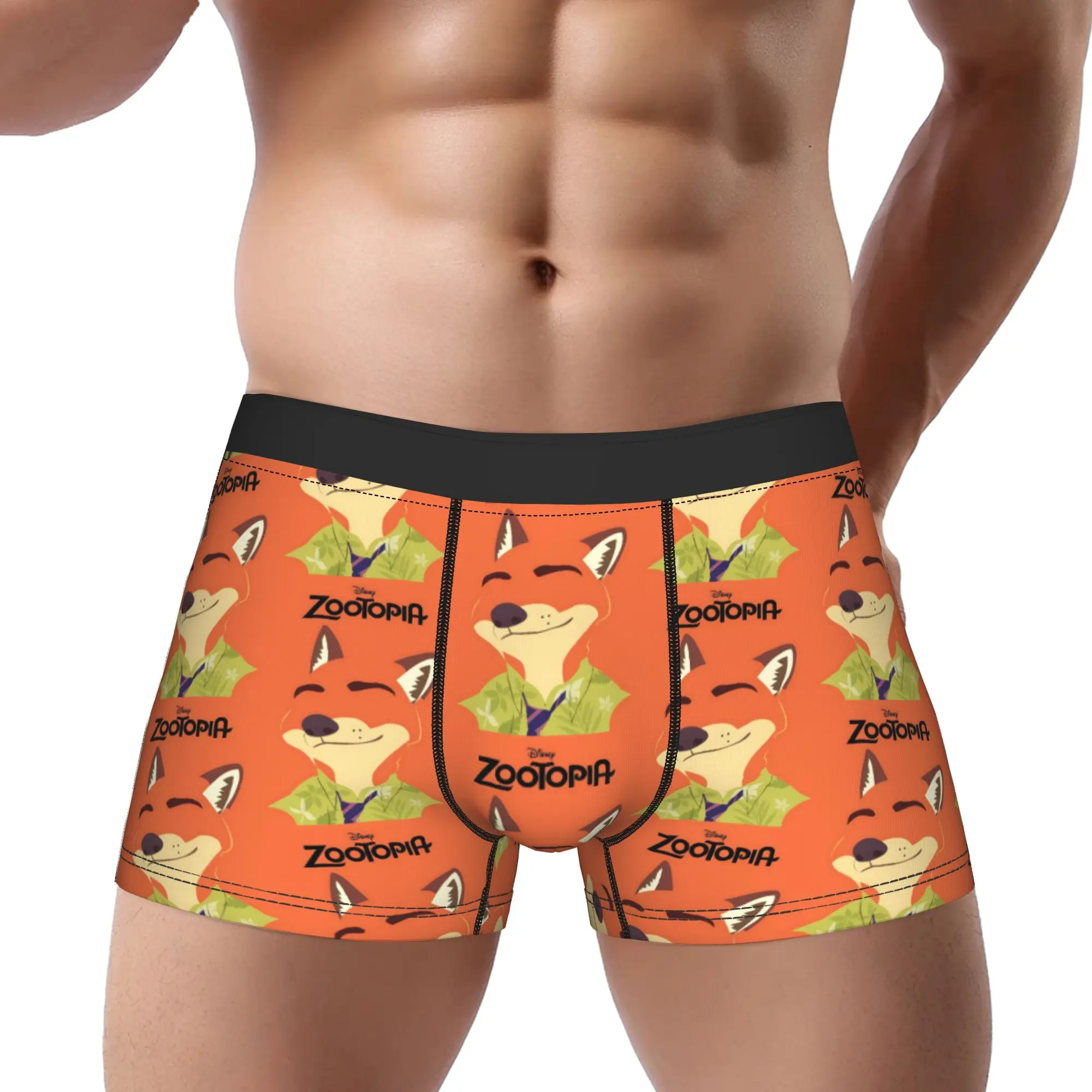 

1 шт. Zootopia Nick – The Foxy Con Artist Underpants Homme Panties Мужское нижнее белье, удобные шорты