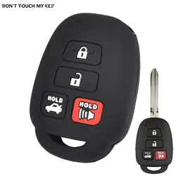 4 Button Silicone Car Remote Key Fob Shell Cover Case For Toyota Camry Corolla RAV4 Vios Prius C Highlander 2012-2016 2017 2018