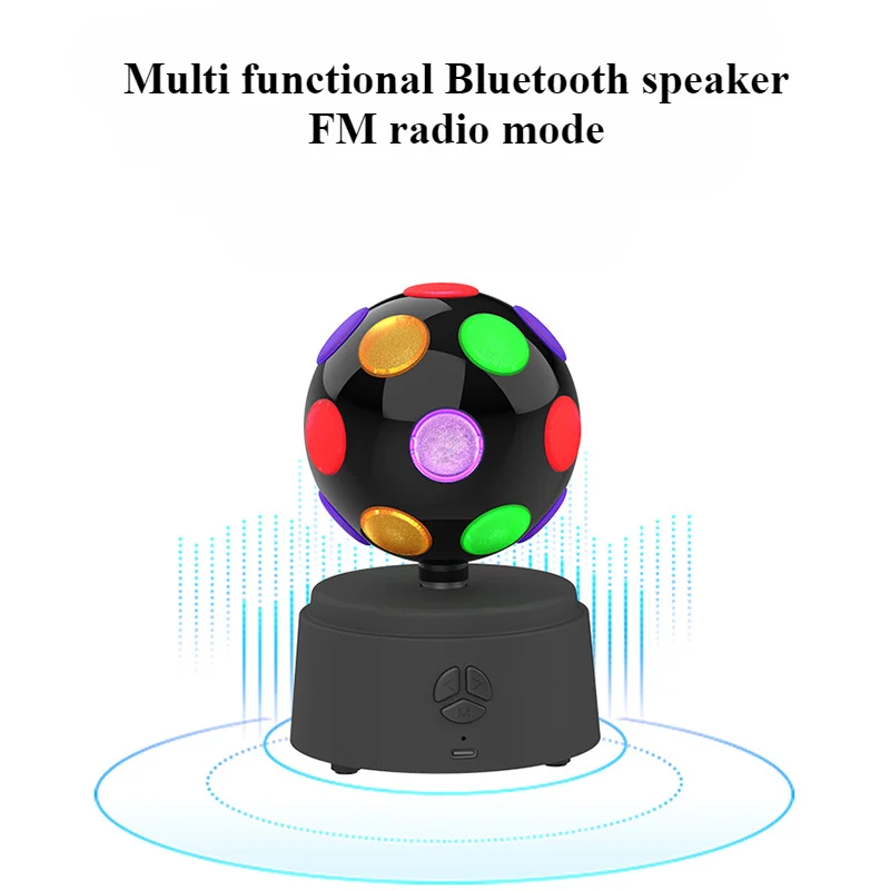 

Bluetooth Speaker Disco Stage Rotating Projection Light Sound Mode KTV Disco Magic Ball Bluetooth Speaker