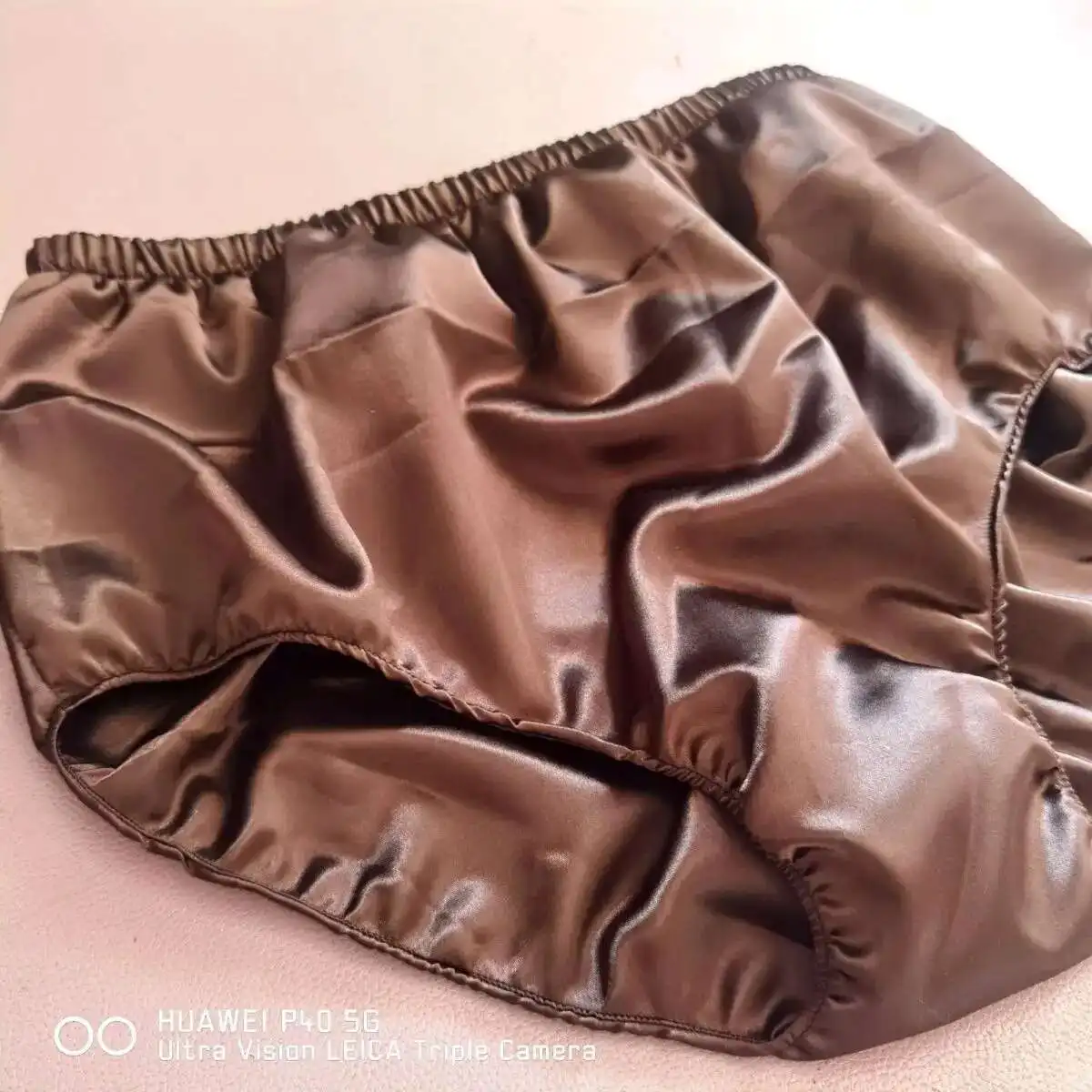 No Elastic Glossy Ice Silk Women's Satin Lingerie Panties Plus Size Underwear Sexy Medium Waist Briefs