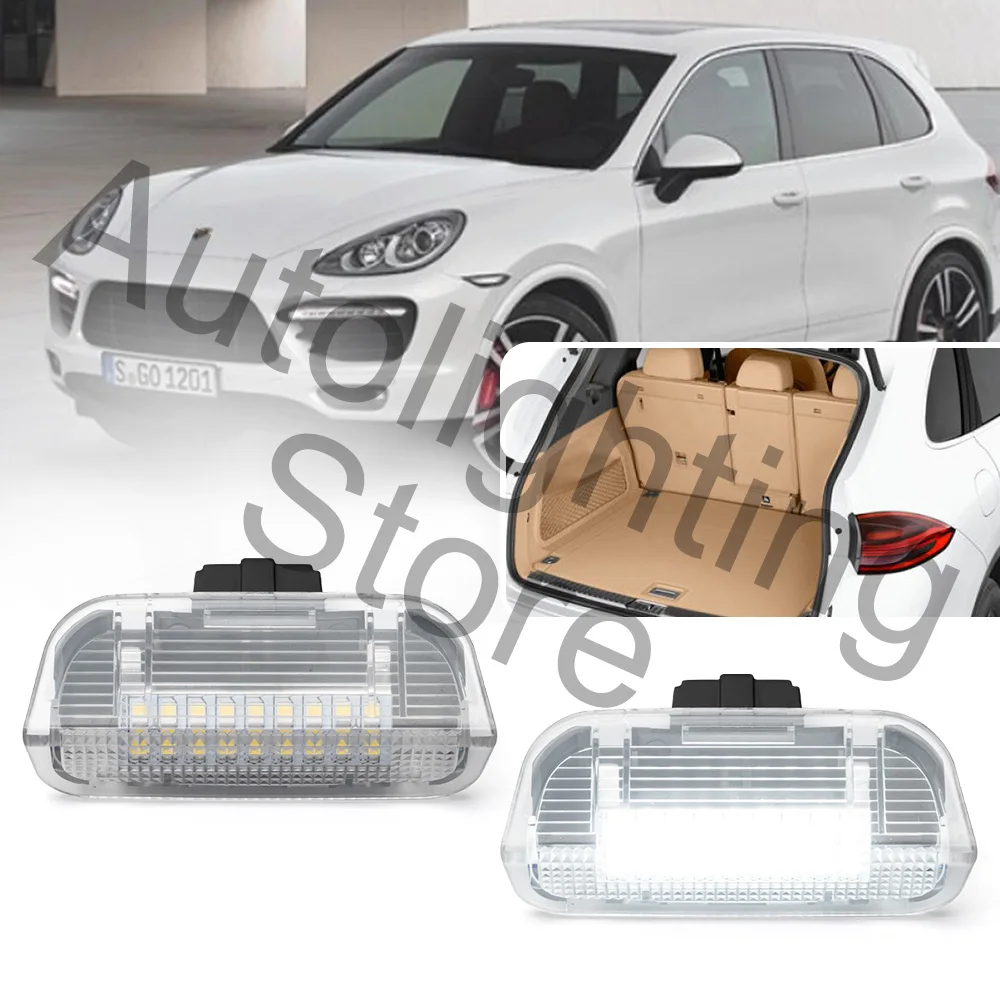 

2Pc For Porsche Cayenne 970 Panamera 2011-2016 LED Trunk Boot Lamp Compartment Light Interior Courtesy Luggage Ceiling Lamp