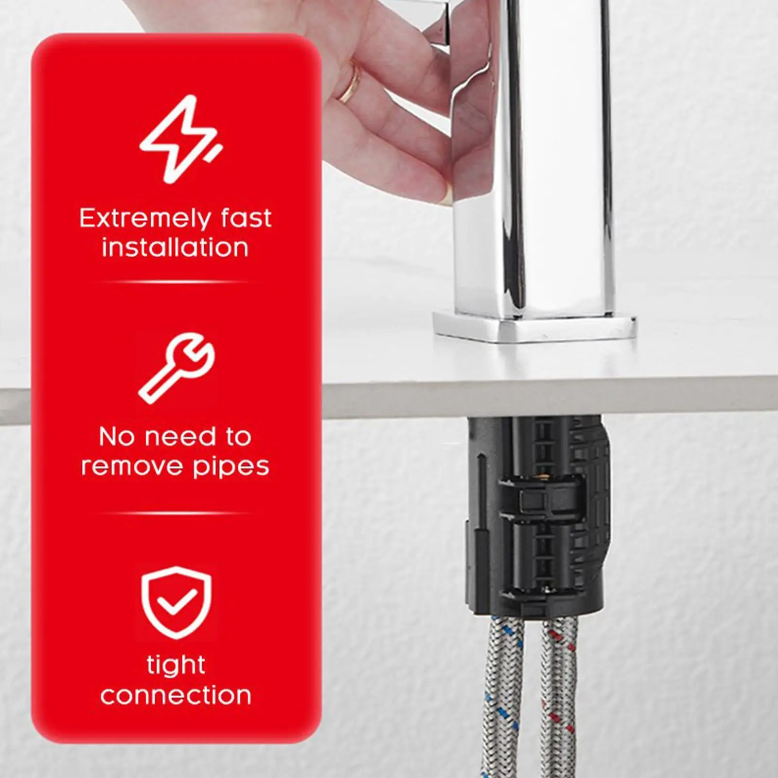 Fixed Base For Faucet Kitchen Sink Faucet Wash Basin Base Fixed Foot Nut Accessories Quick Install Repair Tool For 32mm Pipe