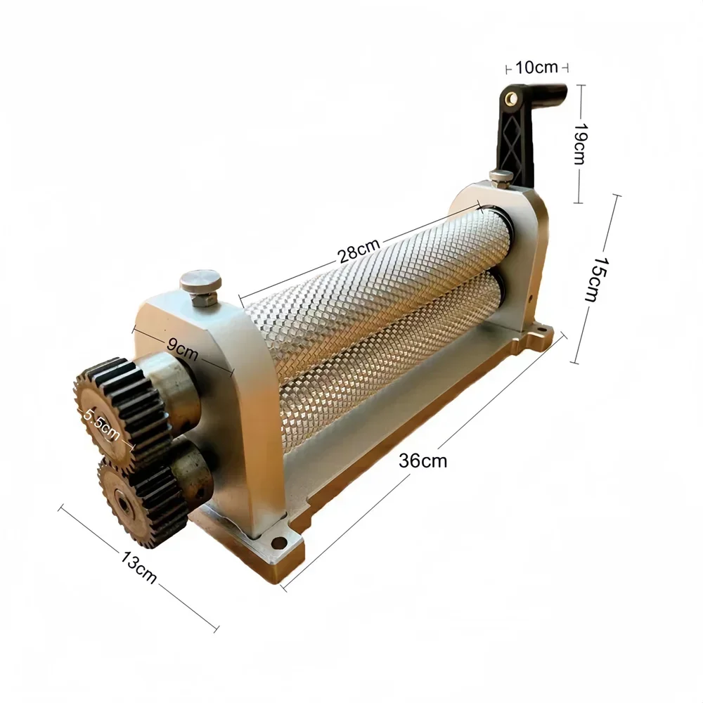 Customized Cell Size 280mm Beeswax Foundation Rollers Machine Aluminum Alloy Beekeeping Foundation Embossing Machine
