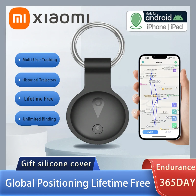 

Xiaomi Новое GPS-устройство для защиты от потери для детей, глобальное позиционирование, локатор для домашних животных, автомобильный трекер для пожилых людей, Android Apple, универсальный Airtag